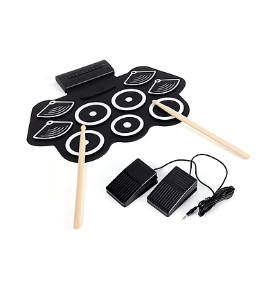 homfan Roll-Up Electronic Drum Kit Bluetooth Midi 9-Pad, Ages 10+