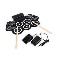 homfan Roll-Up Electronic Drum Kit Bluetooth Midi 9-Pad, Ages 10+