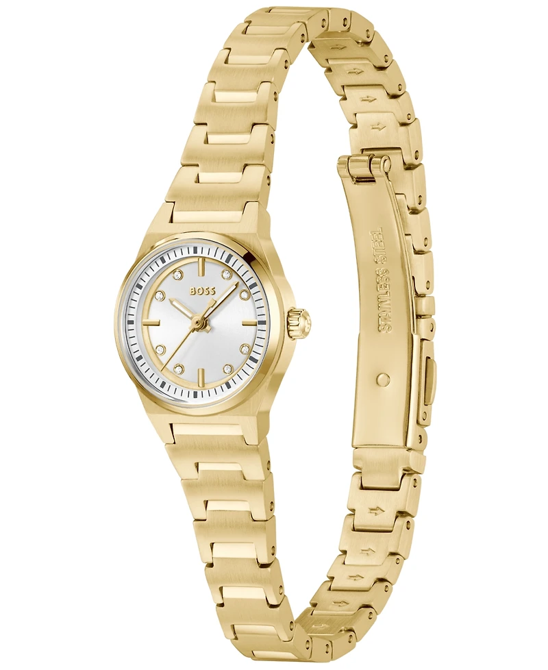 Hugo Boss Women's Candor Quartz Ionic Plated Thin Gold Steel Watch 20mm