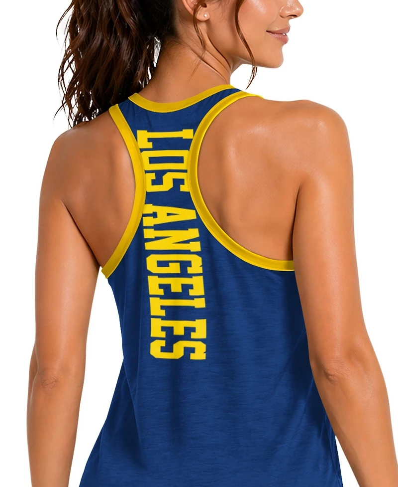 G-iii 4Her by Carl Banks Women's Los Angeles Rams Tater Ii Racerback Scoop-Neck Burnout Tank Top