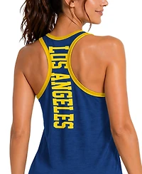 G-iii 4Her by Carl Banks Women's Los Angeles Rams Tater Ii Racerback Scoop-Neck Burnout Tank Top