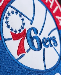 Mitchell & Ness Men's Black Philadelphia 76ers Hardwood Classics Blackout Collection Satin Full-Zip Jacket