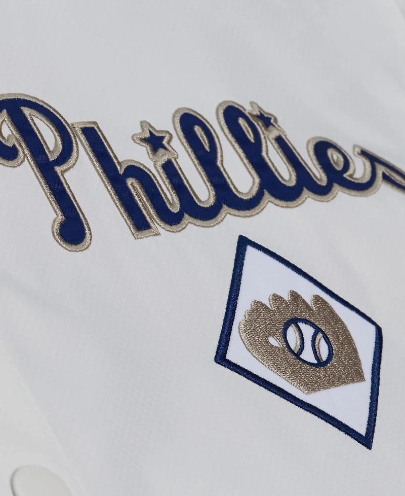 Mitchell & Ness Men's White Philadelphia Phillies Yacht Rock Coaches Full-Snap Hooded Windbreaker Jacket