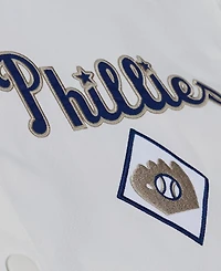 Mitchell & Ness Men's White Philadelphia Phillies Yacht Rock Coaches Full-Snap Hooded Windbreaker Jacket