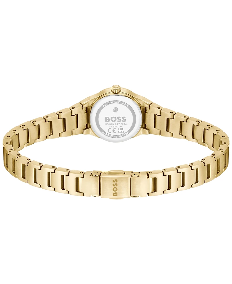 Hugo Boss Women's Candor Quartz Ionic Plated Thin Gold Steel Watch 20mm