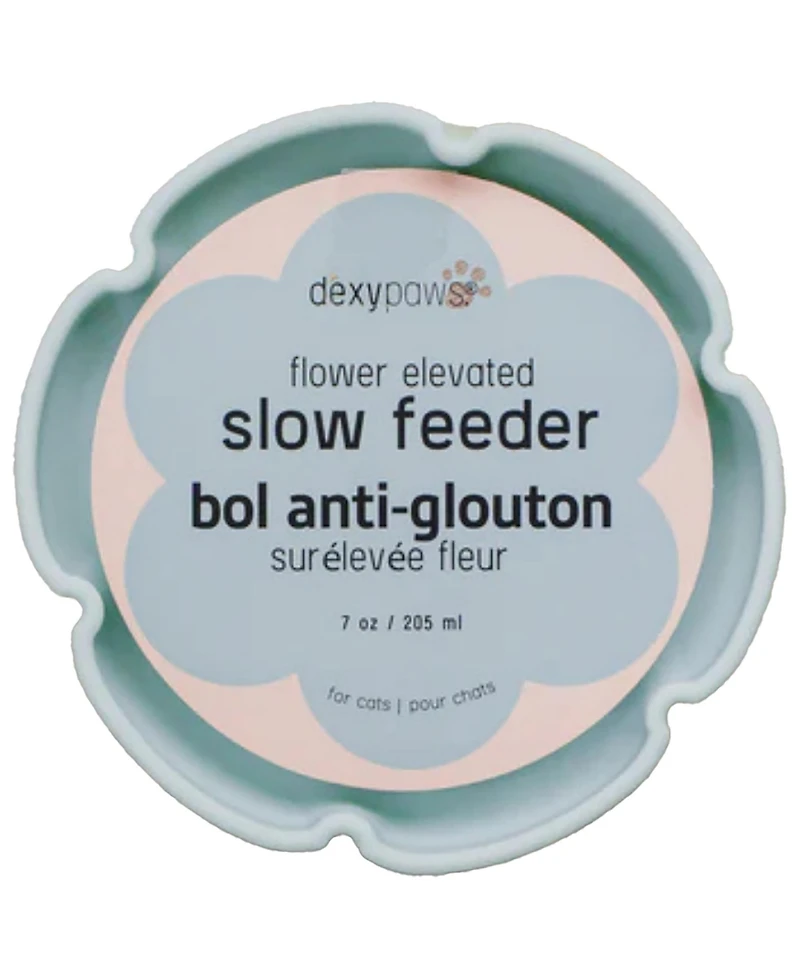 Dexypaws Elevated Slow Feeder: Flower