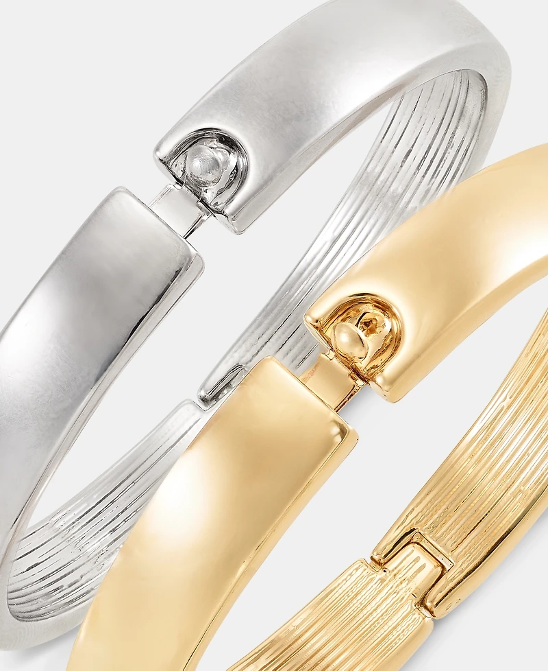 On 34th Two-Tone Bangle Bracelet, Macy's Exclusive