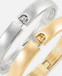 On 34th Two-Tone Bangle Bracelet, Macy's Exclusive