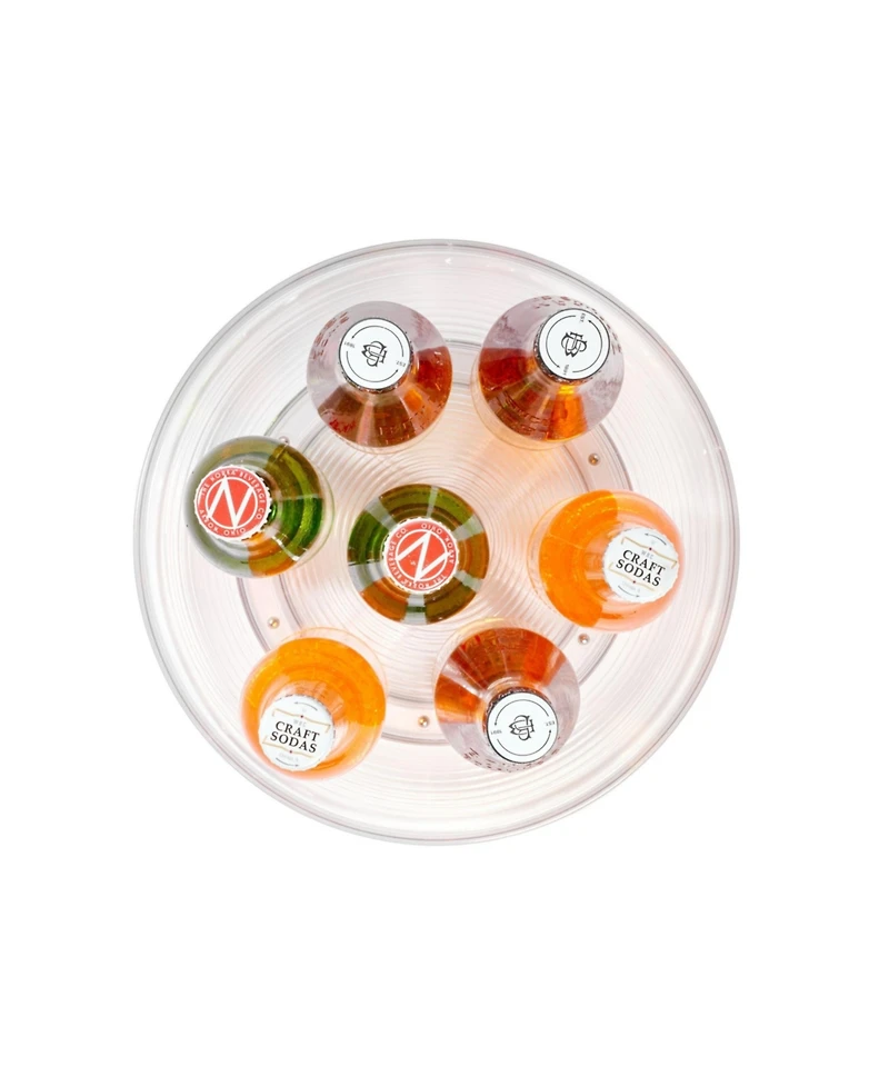 iDesign 11-Inch Round Lazy Susan Organizer - Set of 2 - Clear