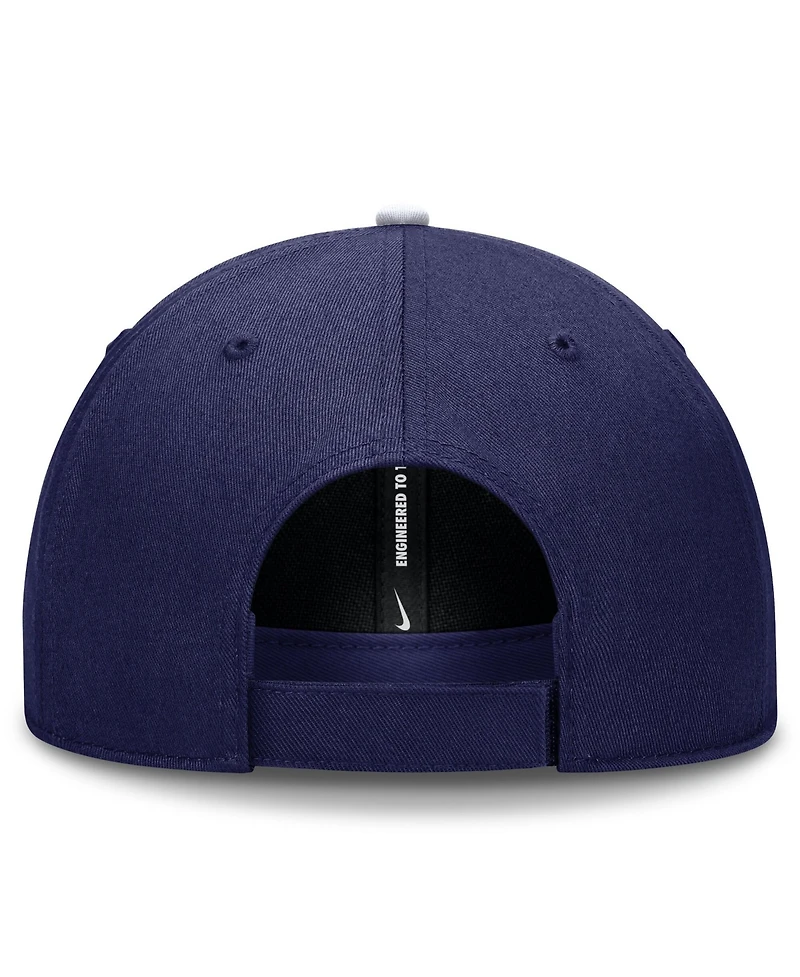 Nike Men's Navy/White Los Angeles Dodgers Dri-fit Club Adjustable Hat