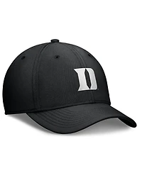 Nike Men's Black Duke Blue Devils Rise SwooshFlex Dri-fit Hat