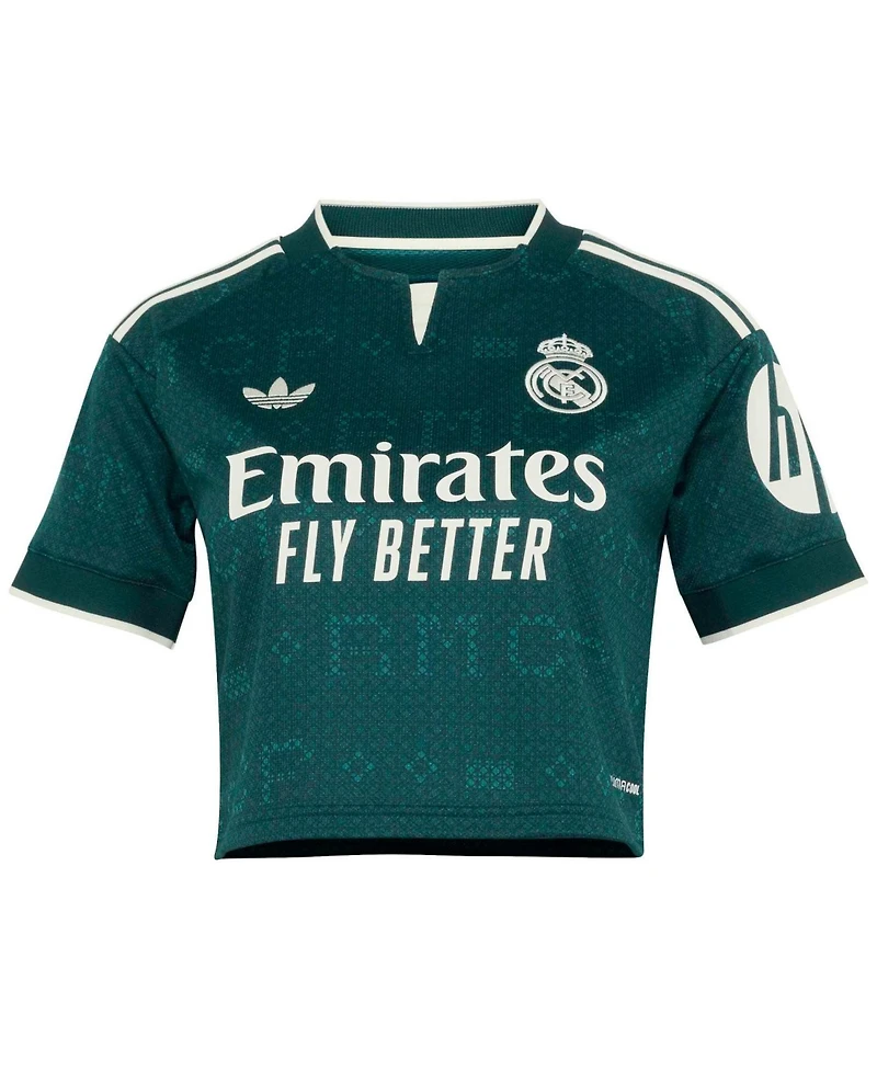 adidas Women's Green Real Madrid 2026/27 Away Cropped Replica Jersey