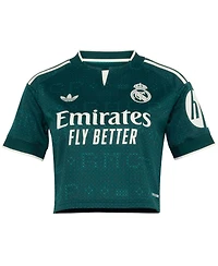 adidas Women's Green Real Madrid 2026/27 Away Cropped Replica Jersey
