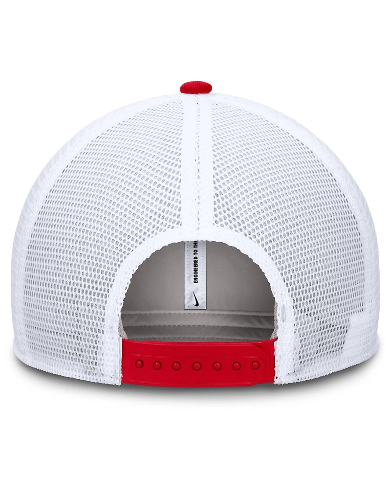 Nike Men's Red/White Georgia Bulldogs Rise Trucker Adjustable Hat