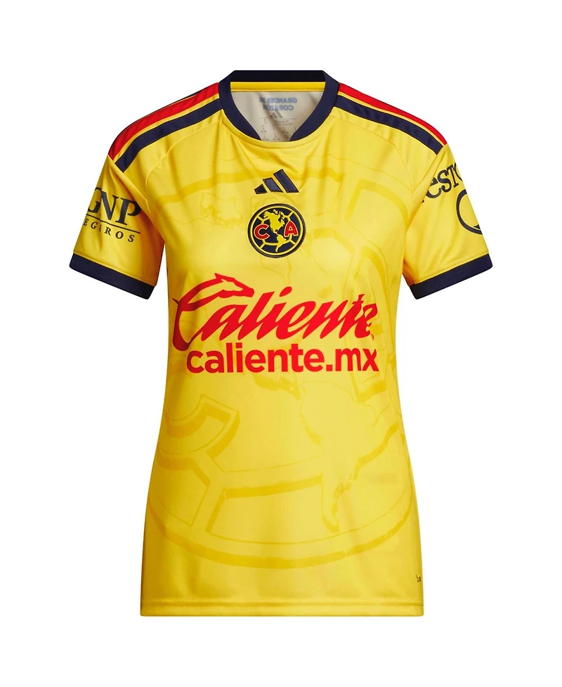 adidas Women's Club America Short-Sleeve Cropped-Hem Replica Jersey