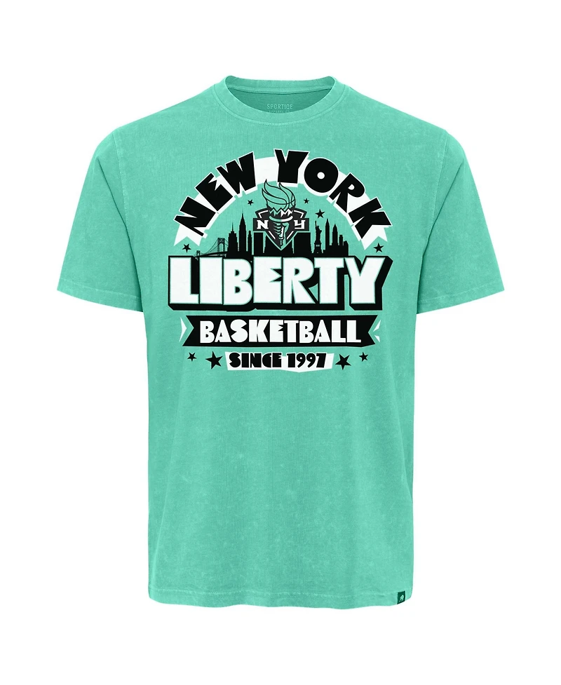 Sportiqe Men's and Women's Mint New York Liberty Mineral Wash T-Shirt