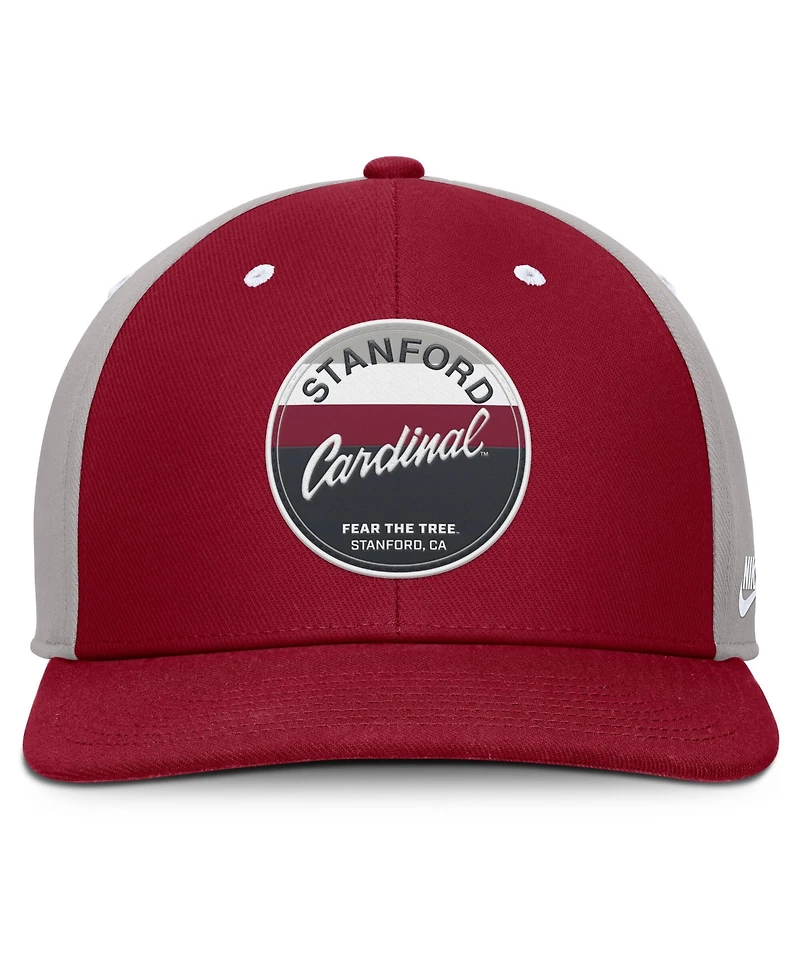 Nike Men's Cardinal/Gray Stanford Cardinal Prep Pro Performance Snapback Hat