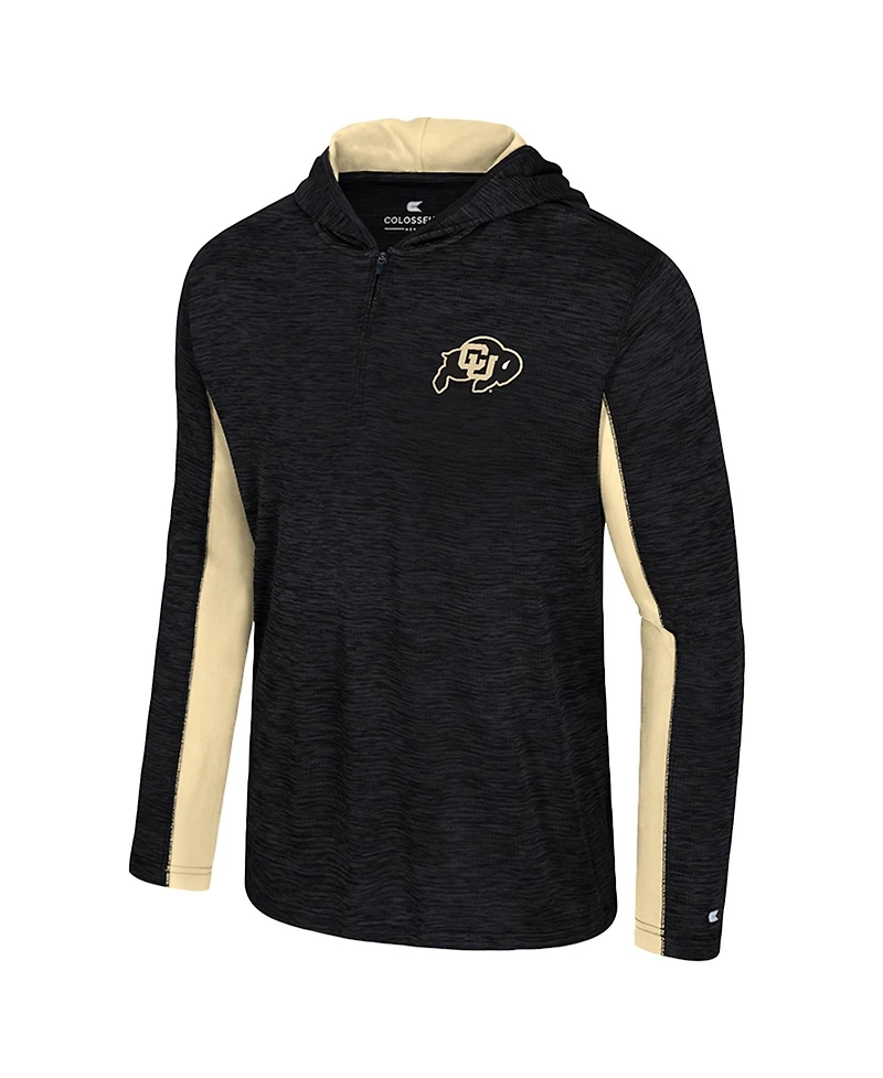 Colosseum Men's Black Colorado Buffaloes Always Sunny Quarter-Zip Hoodie