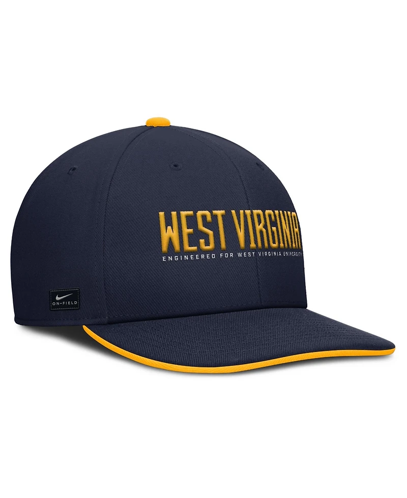 Nike Men's Navy West Virginia Mountaineers 2025 On-Field Pro Performance Adjustable Hat