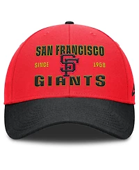Nike Men's Crimson/Black San Francisco Giants Neon 90s Rise Adjustable Hat