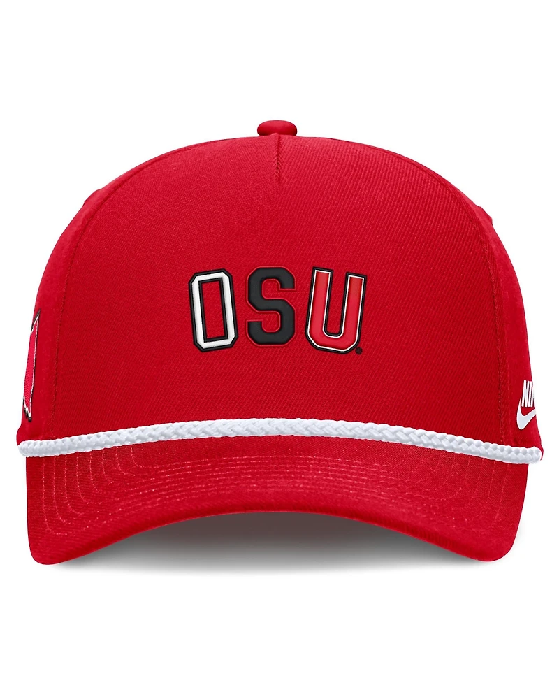 Nike Men's and Women's Scarlet Ohio State Buckeyes 2026 Basketball Refresh 5-Panel Rope Rise Hat