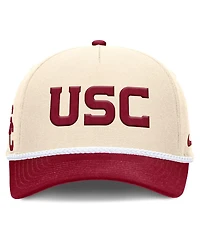 Men's and Women's Nike Natural Usc Trojans 2026 Primetime Natural 5-Panel Rope 2-Tone Rise Hat