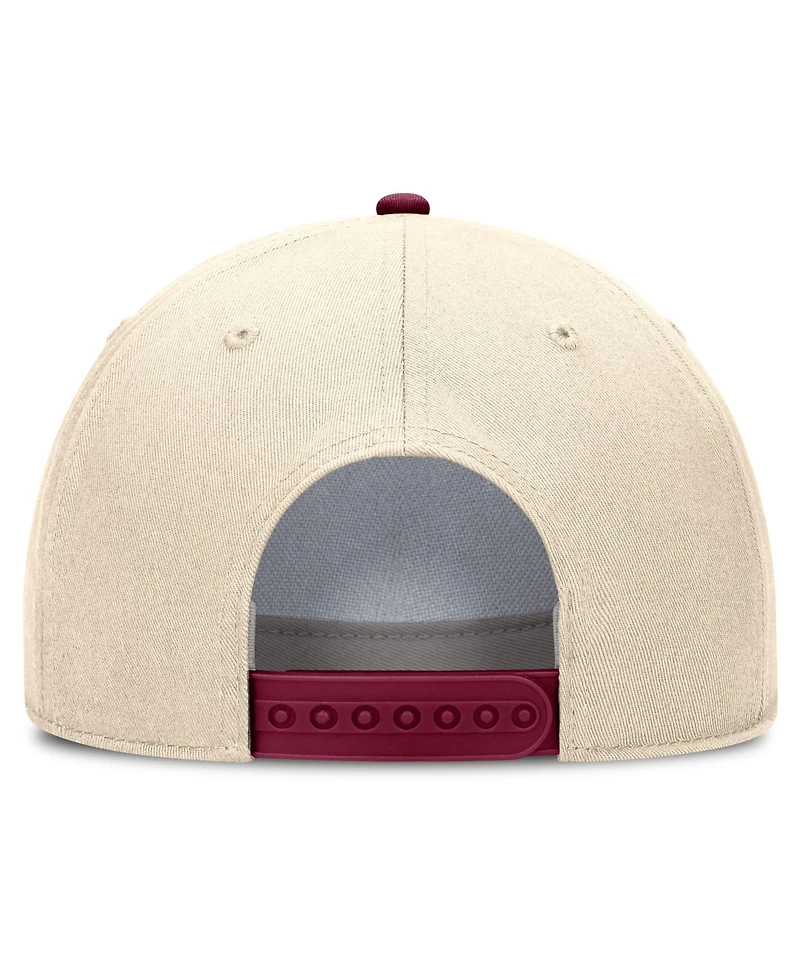 Men's and Women's Nike Natural Florida State Seminoles 2026 Primetime Natural 5-Panel Rope 2-Tone Rise Hat