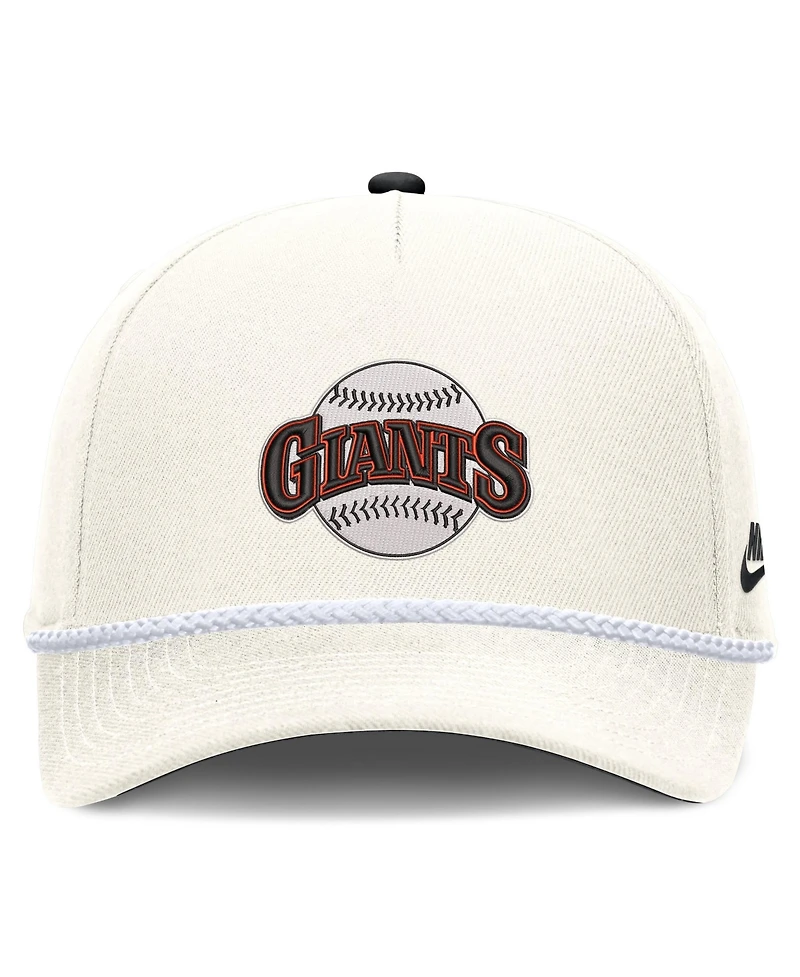 Men's Nike Cream San Francisco Giants Cooperstown Rise Adjustable Hat