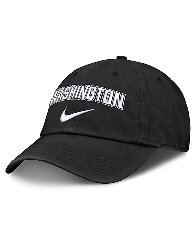 Men's Nike Black Washington Nationals Primetime Club Adjustable Hat