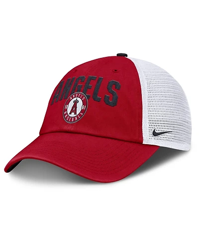 Men's Nike Red Los Angeles Angels Primetime Club Adjustable Trucker Hat