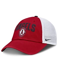 Men's Nike Red Los Angeles Angels Primetime Club Adjustable Trucker Hat