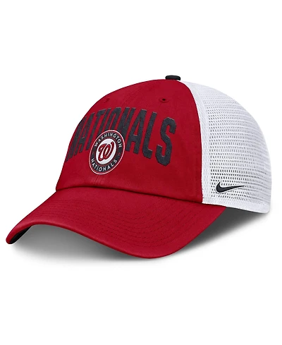 Men's Nike Red Washington Nationals Primetime Club Adjustable Trucker Hat