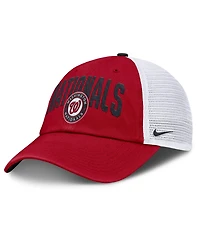 Men's Nike Red Washington Nationals Primetime Club Adjustable Trucker Hat