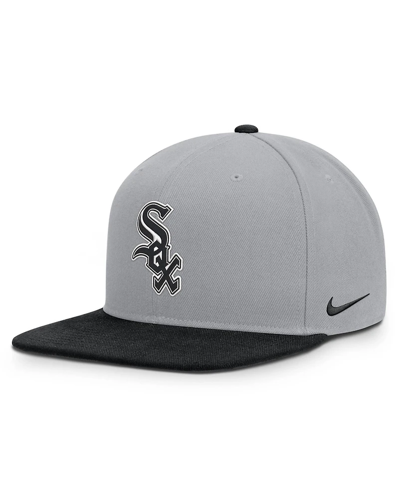 Men's Nike Gray/Black Chicago White Sox Primetime Pro Dri-fit snapback Hat