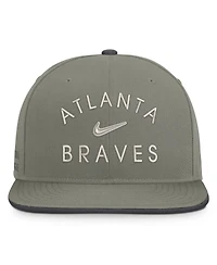 Men's Nike Olive Atlanta Braves Pro Dri-fit snapback Hat