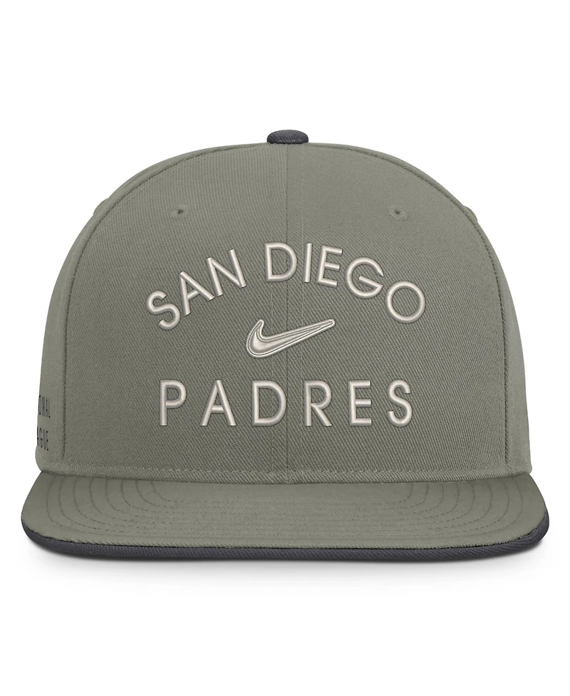 Men's Nike Olive San Diego Padres Pro Dri-fit snapback Hat