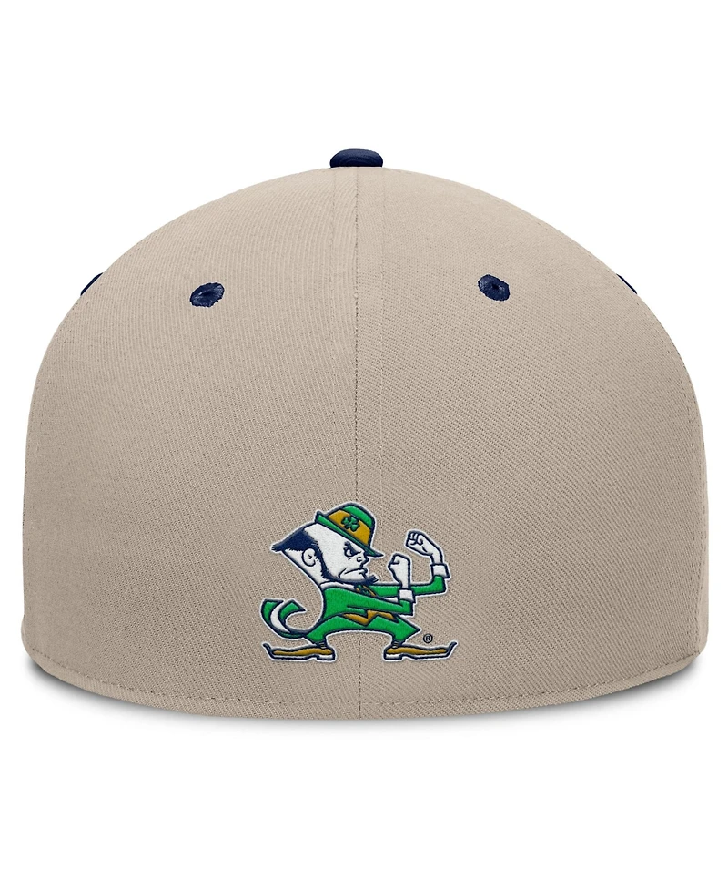 Men's Fanatics Khaki/Navy Notre Dame Fighting Irish Colt Fitted Hat