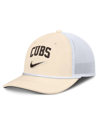 Men's Nike Natural/White Chicago Cubs Rise Dri-fit Trucker Adjustable Hat
