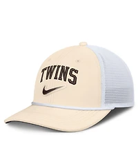 Men's Nike Natural/White Minnesota Twins Rise Dri-fit Trucker Adjustable Hat
