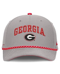 Nike Men's and Women's Gray Georgia Bulldogs Primetime Rise Rope Adjustable Hat