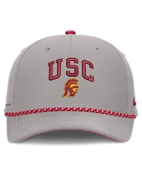 Men's and Women's Nike Gray Usc Trojans Primetime Rise Rope Adjustable Hat