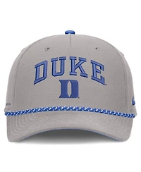 Men's and Women's Nike Gray Duke Blue Devils Primetime Rise Rope Adjustable Hat