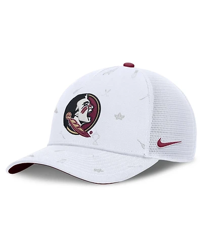 Men's and Women's Nike White Florida State Seminoles Country Club Golfin' Rise Trucker Adjustable Hat