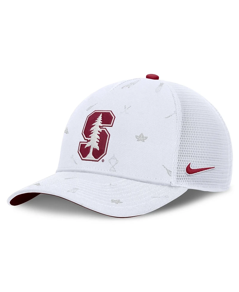 Men's and Women's Nike White Stanford Cardinal Country Club Golfin' Rise Trucker Adjustable Hat