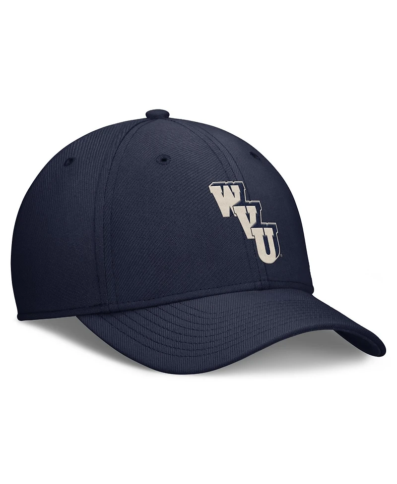 Nike Men's Navy West Virginia Mountaineers Dri-fit Vintage Rise Swooshflex Flex Hat