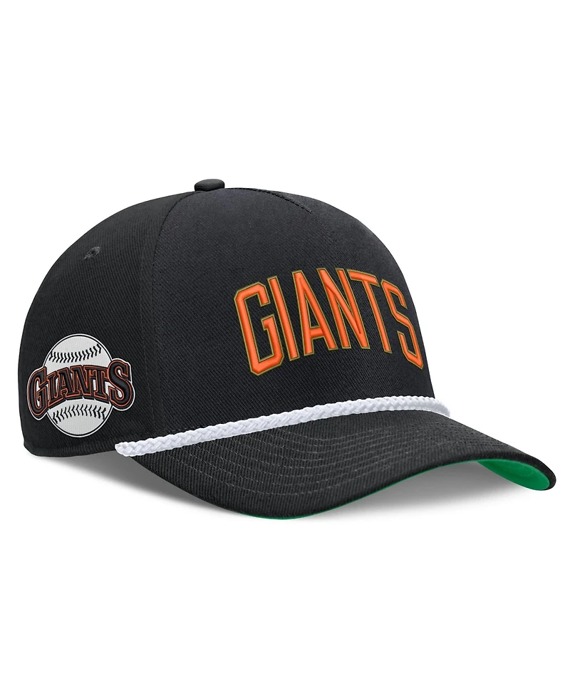 Men's Nike Black San Francisco Giants Cooperstown Collection Rise Adjustable Hat