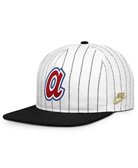 Men's Nike White/Black Atlanta Braves Cooperstown Collection Pro Adjustable Hat