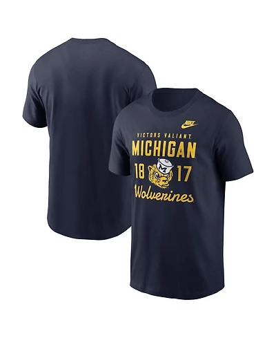 Nike Men's Navy Michigan Wolverines Legacy Stacked Established T-Shirt