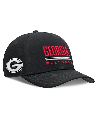 Men's Nike Black Georgia Bulldogs 2026 Sideline Dri-fit Rise Adjustable Hat