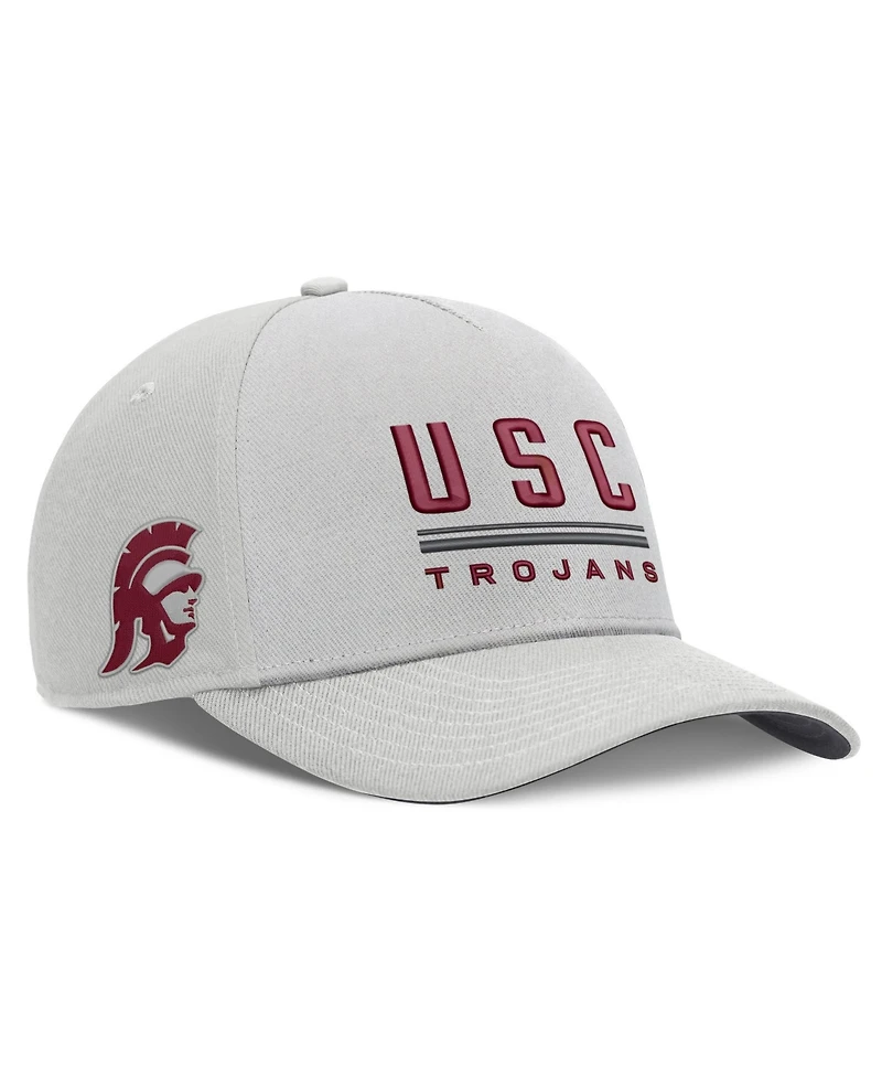 Men's Nike Gray Usc Trojans 2026 Sideline Dri-fit Rise Adjustable Hat